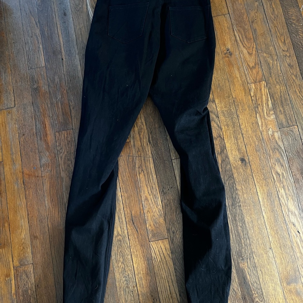 Black Lace-Up Skinny Pants - Picture 3 of 4